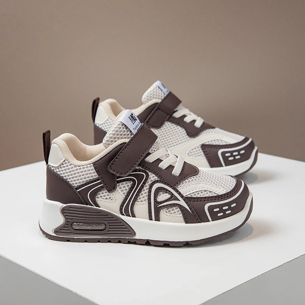 Autumn Children's Sport Shoes PU Leather Teenager Kid's Sneakers Anti-slippery Trend Fashion Girl's Sneakers Boy Running Shoes