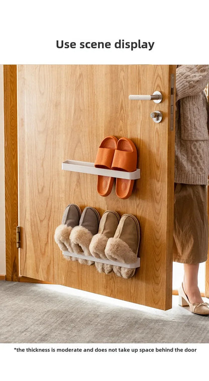 Wandhalterung für Hausschuhe, kein Stanzen, für Badezimmer, Handtuch, Aufbewahrungsregal, Toilette, multifunktionales Abflussregal für die Küche