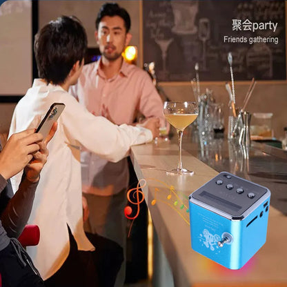 TD-V26 Speaker Mini FM Radio Receiver MP3 Music Player LCD soundbar Micro SD TF Music Stereo Loudspeaker for Laptop.