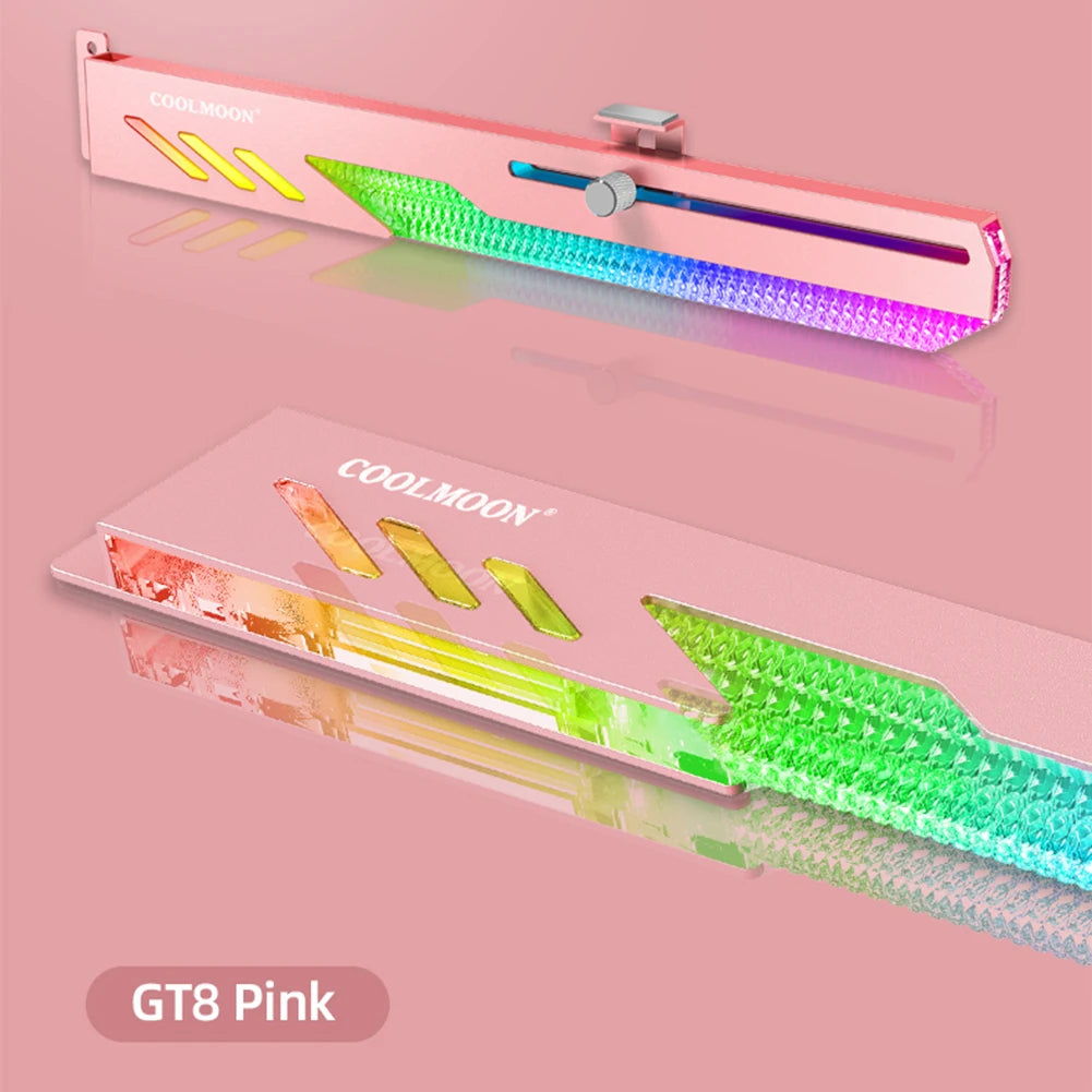 Customized Video Card Stand GT8 Horizontal Graphics Card Bracket 5V 3Pin ARGB GPU VGA Holder Desktop PC Case DIY Accessories