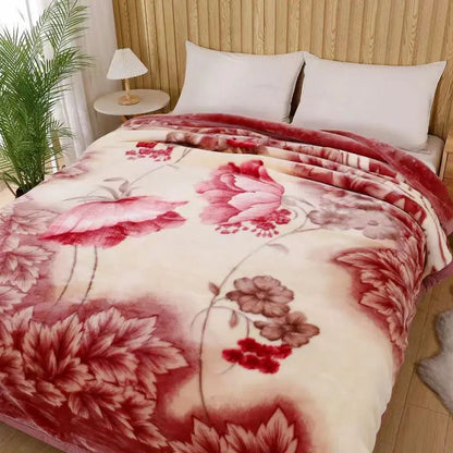 150x200cm Raschel Blanket Thick Double-layer Soft Plush Quilt Double Sided Velvet Winter Dormitory Office Sofa Warm Bed Sheet