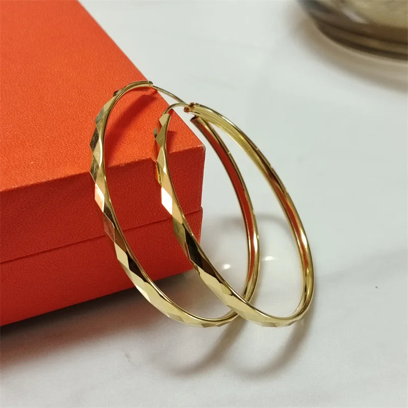 Senlissi - 925 Sterling Silver Hoop Earrings For Women 18K Gold Plated Jewelry Dazzling Women's Hoops Earrings Christmas Gifts.