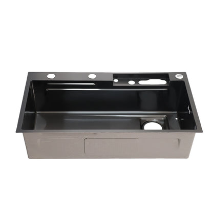 Professionelle intelligente Küchenspüle aus Edelstahl, verdickte gebürstete Oberfläche, großes Fassungsvermögen, Waschbecken mit Digitalanzeige, Küchenspüle