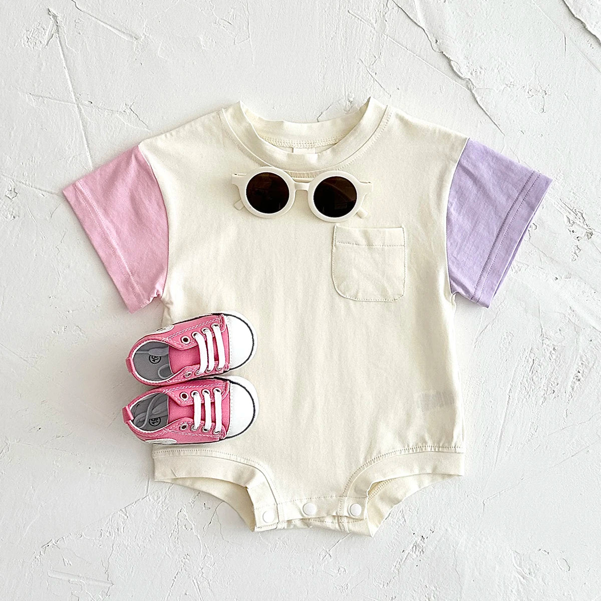 Sommer Baby kleidung Stram pler kurz ärmel ige Dreieck Bodysuit Baumwolle Kinder kleidung Neugeborene Jungen Mädchen Tasche Overall 0-18m.