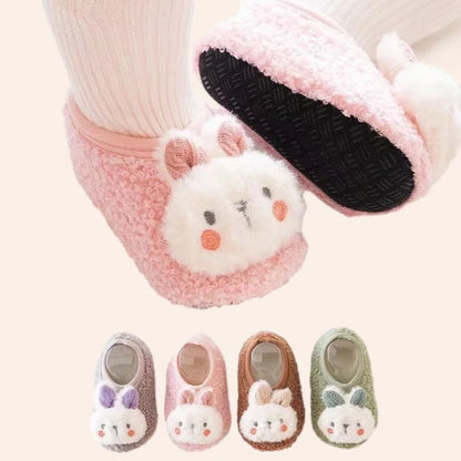 Autumn Winter Baby Slippers Toddler Plush Floor Sock Shoes Children Soft Sole Walking Shoes Indoor Home Anti-slip Kids Shoes