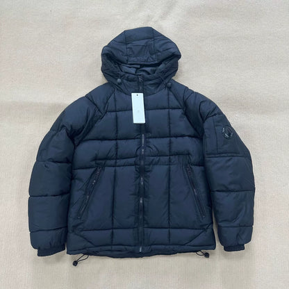 2025 Italian CC Glass Black Button Brand Style Men Winter Coat 3 Labels Logo  Jackets Men's Lightweight Thermal Coat Hooded Coat.