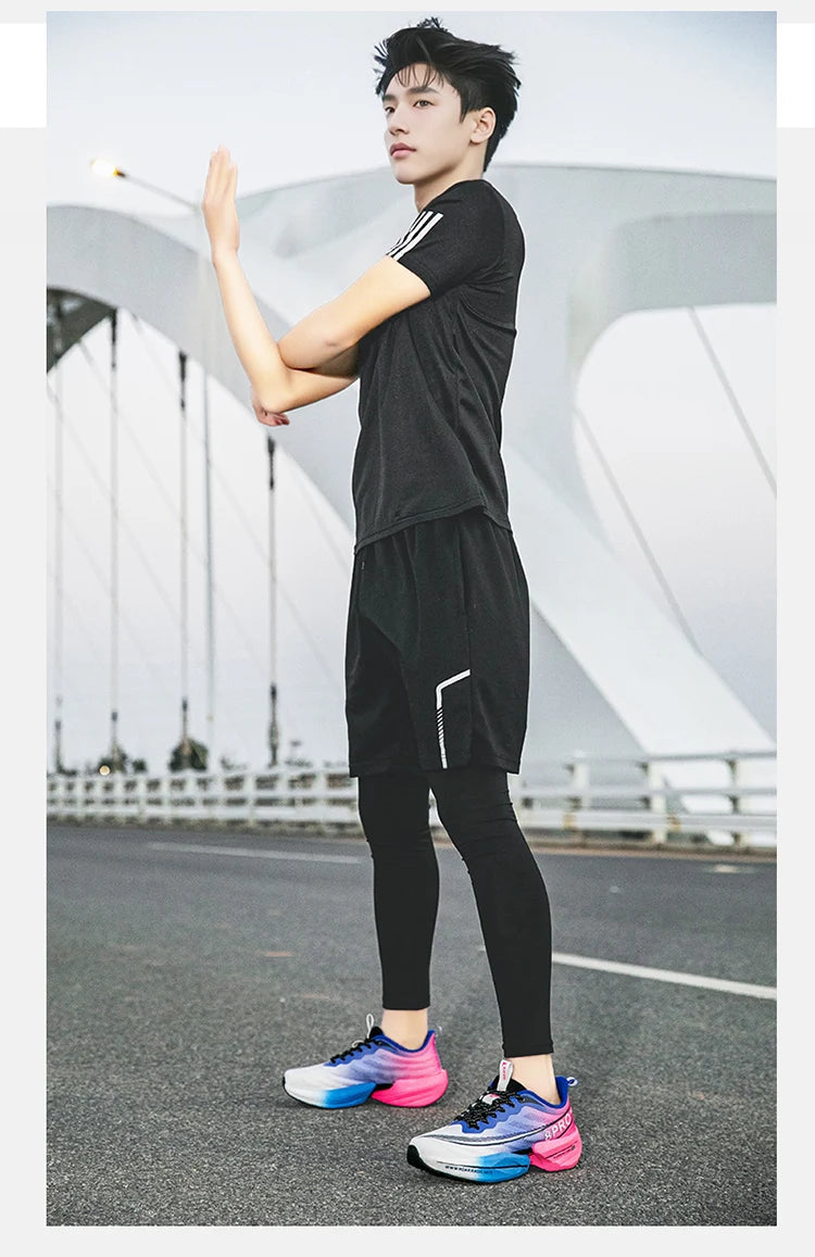 Marathon Air Cushion Herren Sport Laufschuhe Atmungsaktive leichte Damen Bequeme sportliche rutschfeste Carbon Plate Sneakers.