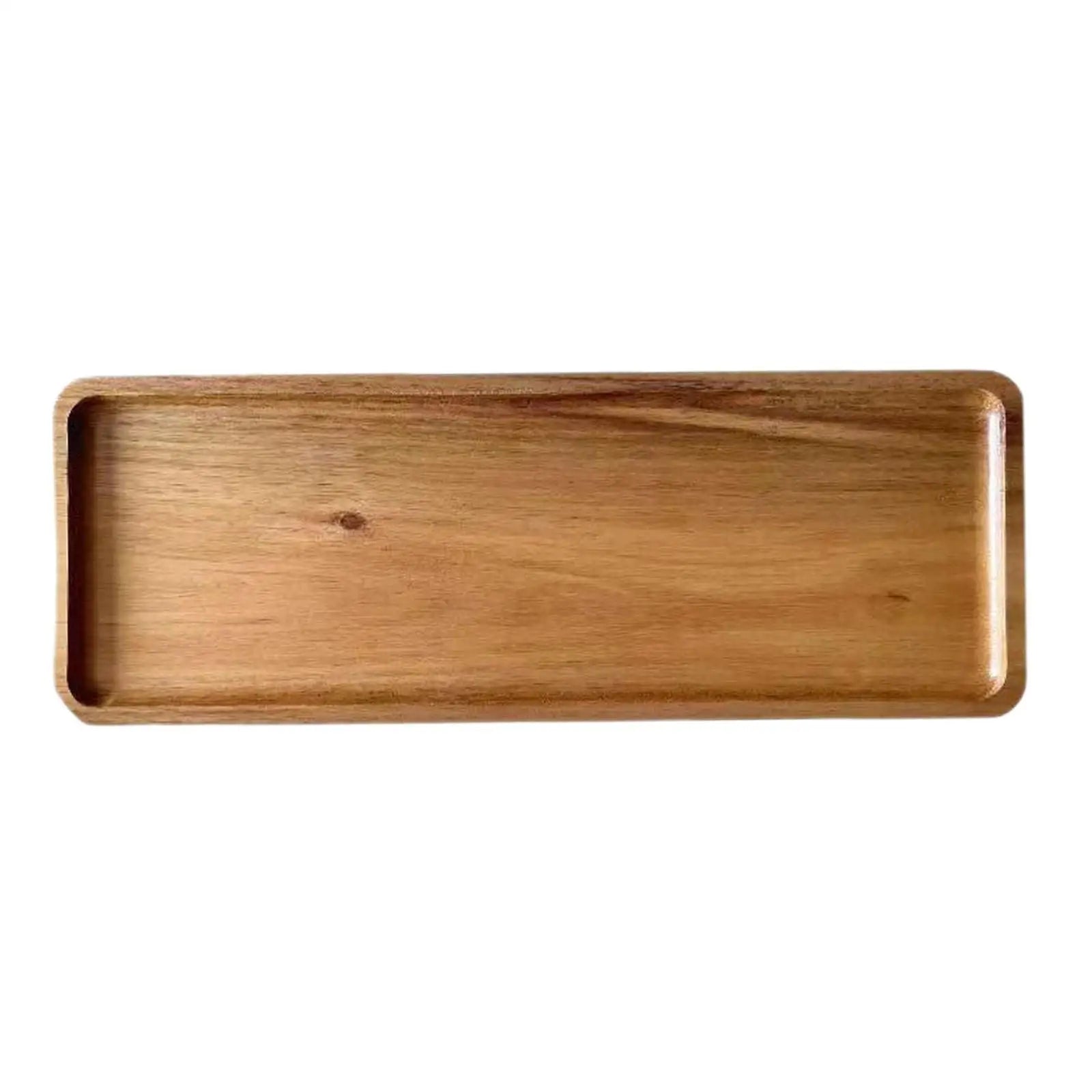 Wooden Plate Wooden Tray,Counter Organizer Modern Appetizers Tray Food Tray Snack Plate for Home Centerpiece Bathroom Kitchen.