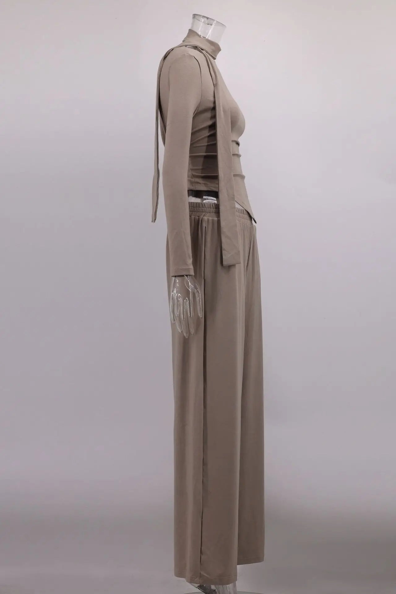 Autumn Winter Casual Pant Sets for Women Sexy Off The Shoulder Top and Long Pant Outfits Fashion Irregular Two Piece Set 2025.