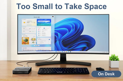 MLLSE M2 Air Mini PC Intel Celeron N4000 CPU Window11 6GB RAM 128GB ROM Dual-Band WiFi VGA Portable Mini Computer BT4.2.