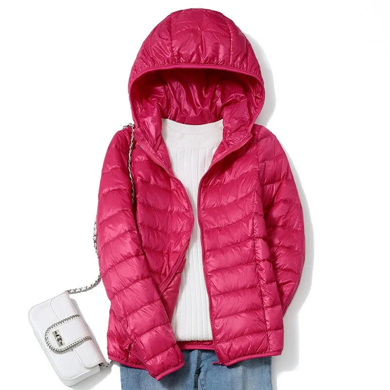 13 Farbe Neuankömmlinge Frauen Mode kurze ultraleichte dünne packbare Puffer Jacken weibliche süße Stil koreanische Daunen mäntel