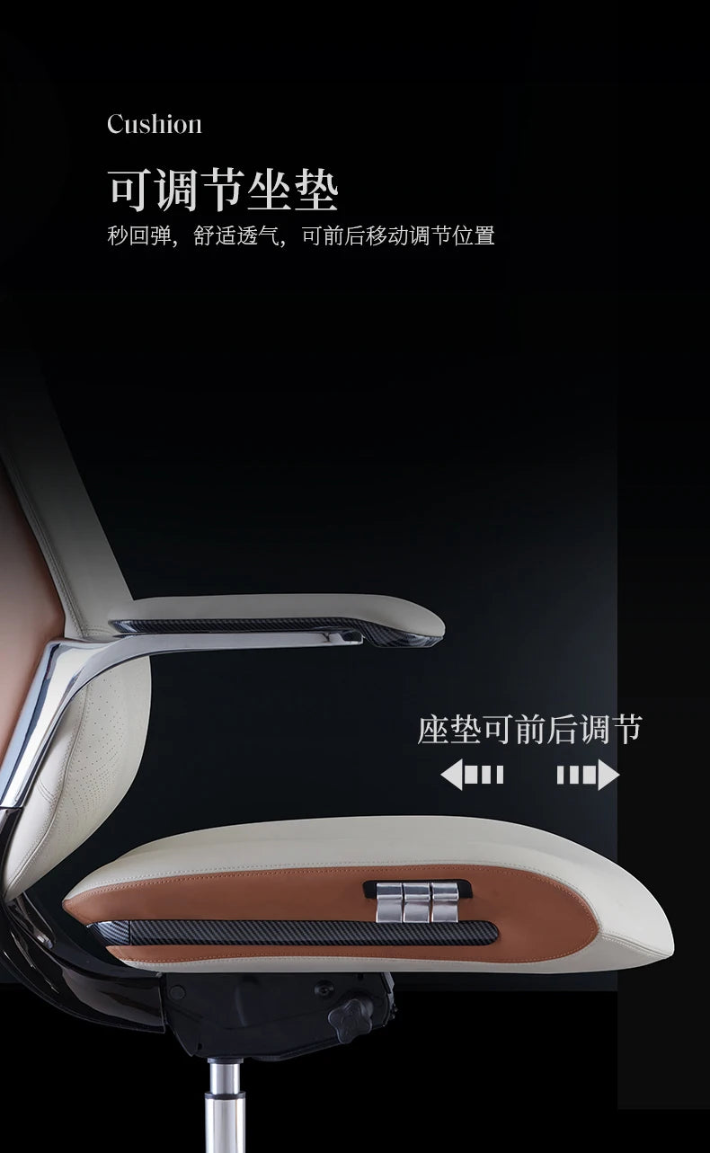 Studie Drehbarer Bürostuhl Liege Moderner Lazy Ergonomischer Thron Leder Bürostuhl Nordic Computer Mobilya Salonmöbel