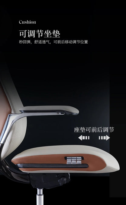 Studie Drehbarer Bürostuhl Liege Moderner Lazy Ergonomischer Thron Leder Bürostuhl Nordic Computer Mobilya Salonmöbel