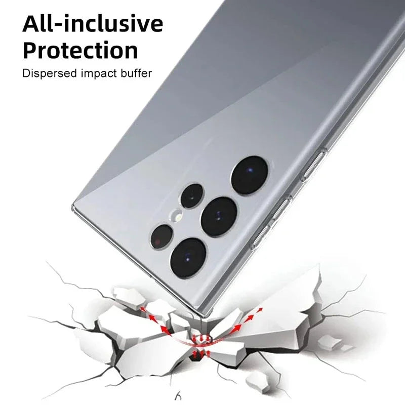 Soft Silicone Clear Phone Case For Samsung A53 A13 A52 A12 A54 A16 A55 A52S S25 S24 S22 S21 S23 Ultra S20 FE Galaxy Note 20Ultra.