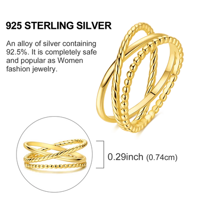 925 Sterling Silver Rings Gold Color Sparking Popular LOVE Wedding Ring Certified Women Engagement Jewelry Anniversary Gifts.