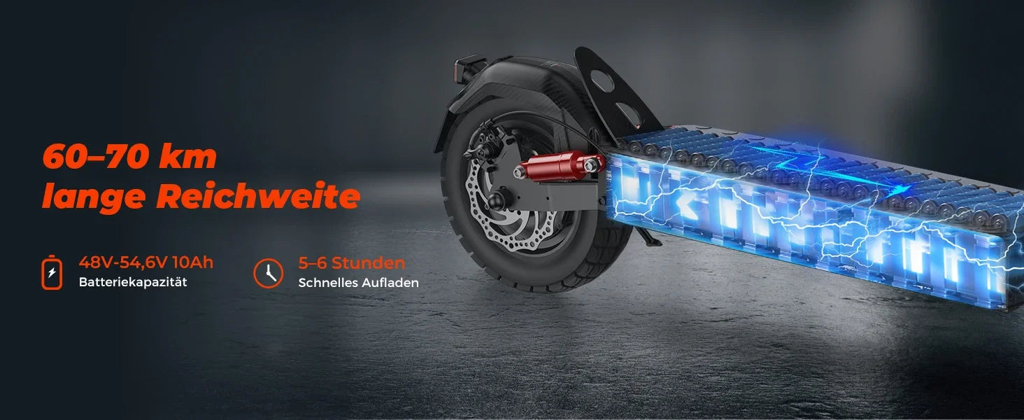 isinwheel T4 （ABE）Adult Electric Scooter 1000W Motor 48V12.5Ah Battery Electric Scooter 10" Off-Road  Tire  Electric Scooter.