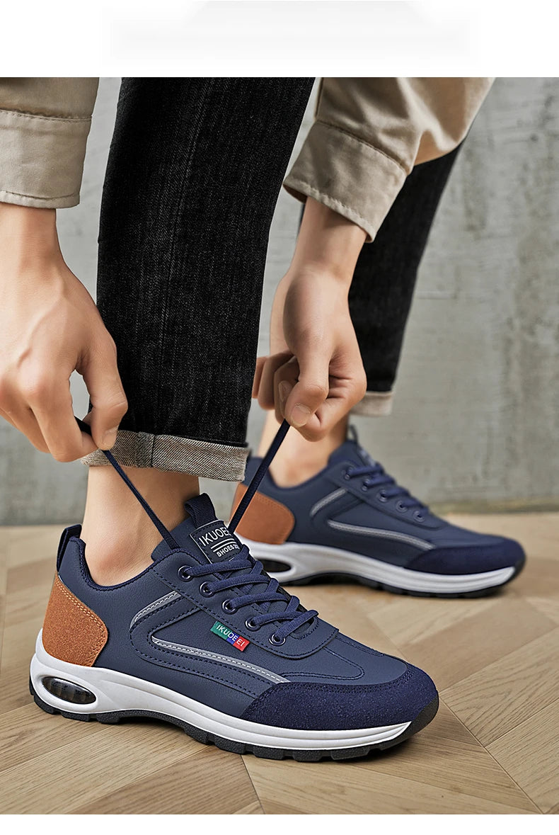 Men's Trendy Sports Shoes Lightweight Breathable Modern Non Slip Shoes Suede Detailing Outdoor Stylish Daily Wear Men Sneakers.