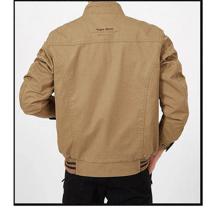 DIMUSI Autumn Men's Double-sided Military Jacket Casual Man Cotton Business Coats Fashion Men Multi-pocket Jackets Clothing 8XL.
