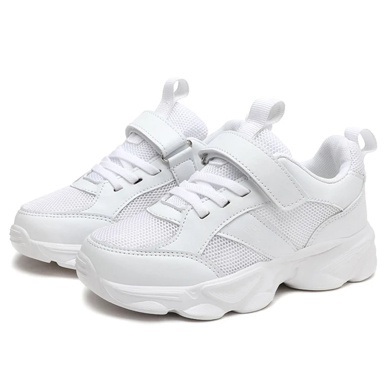 Children's Fashion Sports Shoes Breathable Student Black School Walking Shoes Anti-skid Boys& Girls Casual Running Sneaker