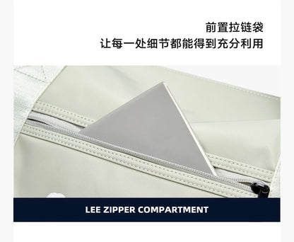 LEE Expandable Large Capacity Luggage Travel Handbag Women Sports Fitness Gym Yoga Bag Waterproof Dry Wet Pocket Duffel Bag