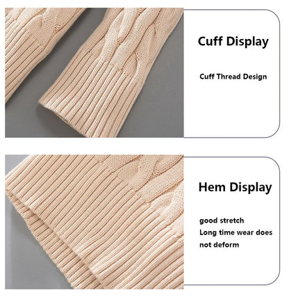 pure Cotton Sweaters Men's High Quality Autumn Cable Knit Christmas Sweater With Zipper Turtleneck Pullovers Zipper Pull Homme.