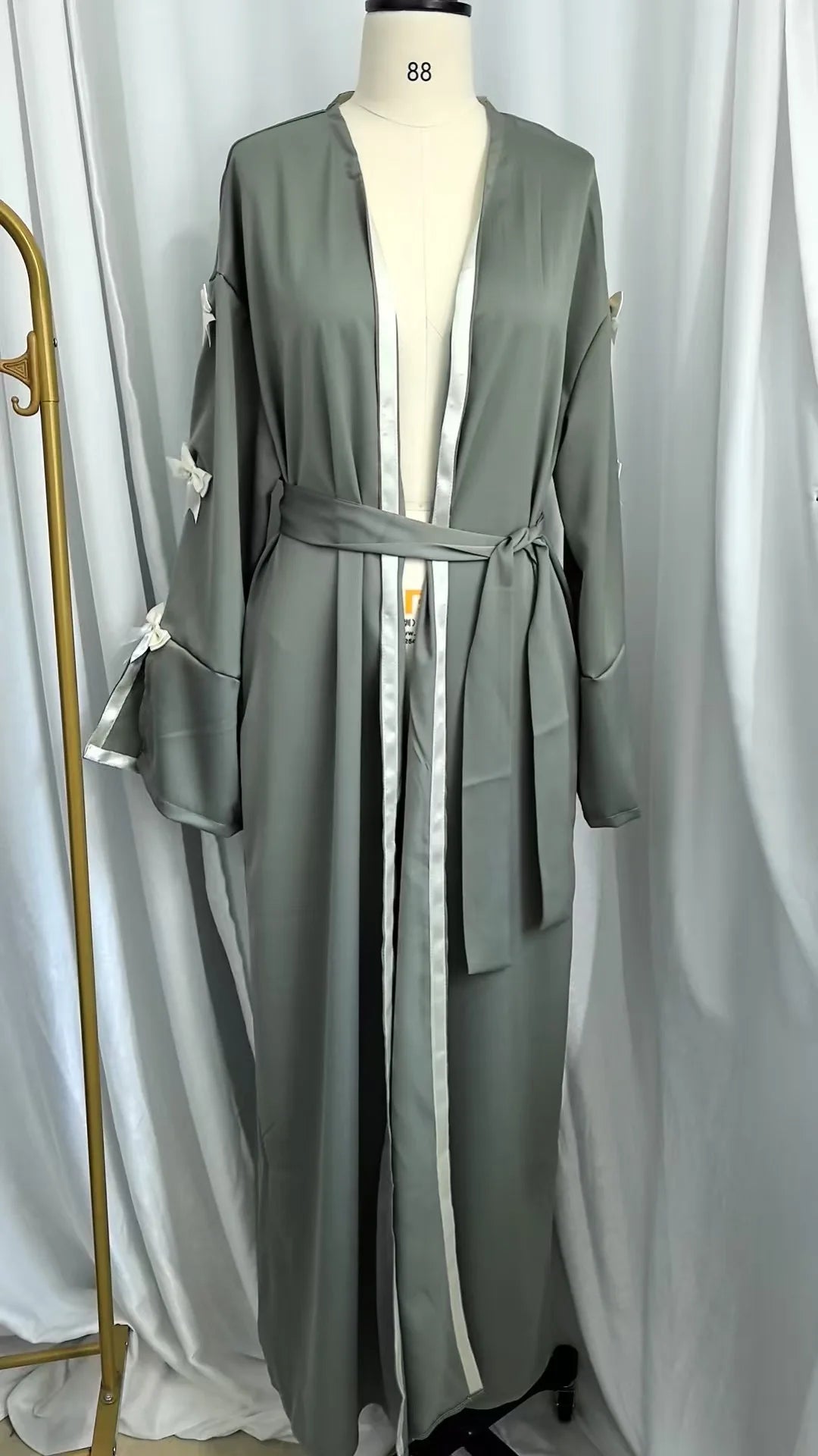 Eid Muslimischen Bogen Abaya Frauen Kleider Jalabiya Vestidos Largos Split Hülse Ramadan Marokko Dubai Lange Robe Party Islam Kaftan 2025.