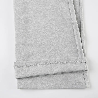 Apprabant Casual Fashion Drawstring High Waist Trousers Set Lace Up Flared Sleeve V Neck Twist Tops Plush Loose Pants Suit