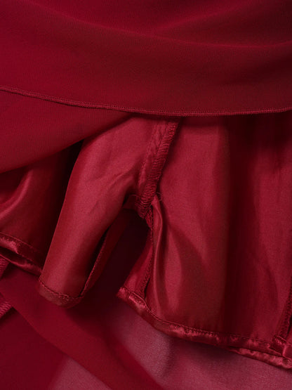 Sommer Mädchen Ärmellosen Chiffon Maxi Kleid Shiny Perlen Spitze Gebaut-in Shorts Party Kleid für Hochzeit Geburtstag Dance Leistung.