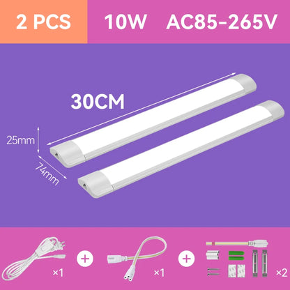Dimmable Led Light Tube with Remote`Control Home 110-220V Ceiling Fixture LED Light Bar for Kitchen Garage Bedroom Cabinet light.