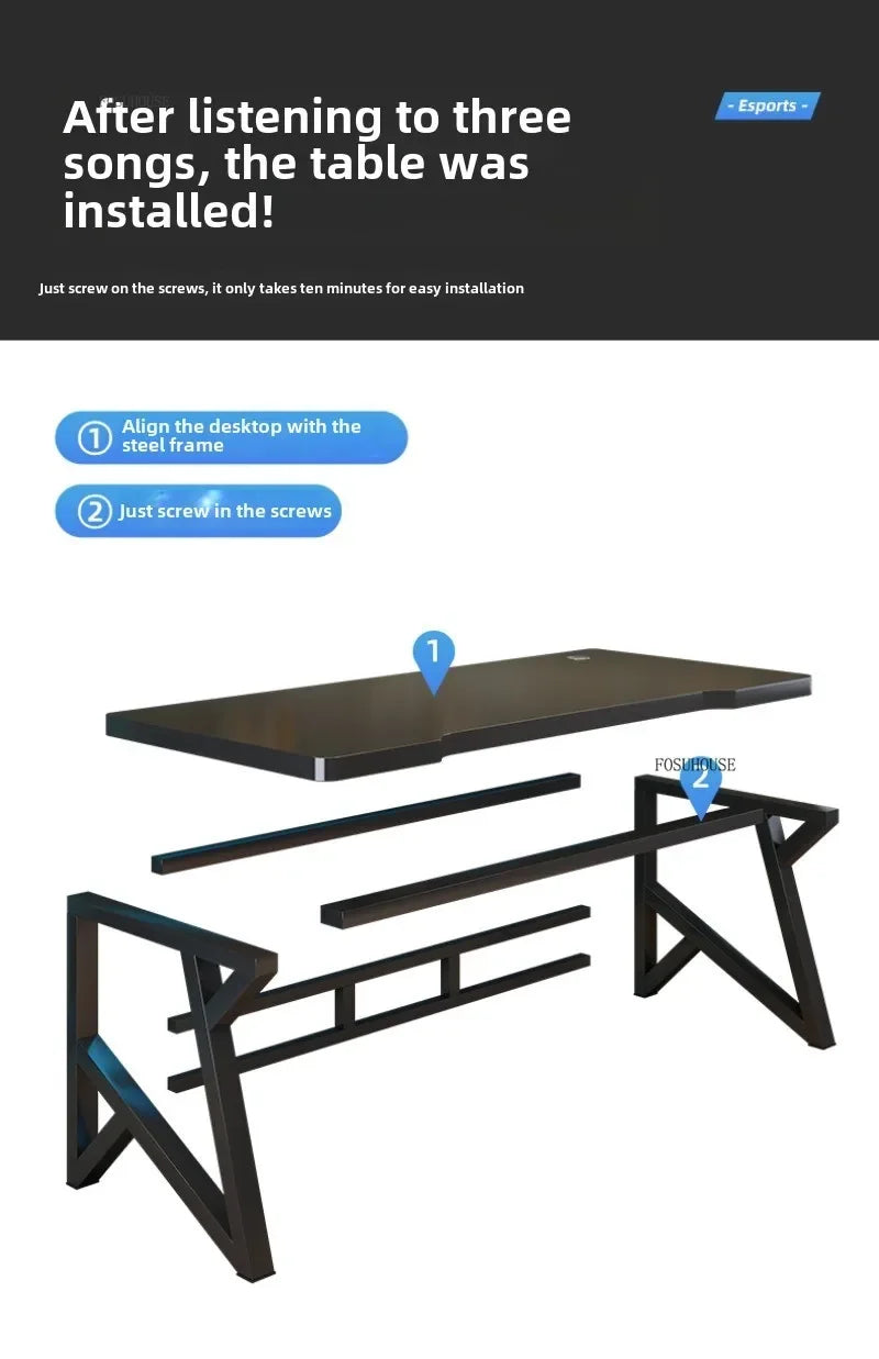 Moderne Doppel Computer Schreibtische Hause Desktop E-sport Gaming Tisch Schlafzimmer Einfache Schreibtisch Student Studie Tische Büro Möbel EE