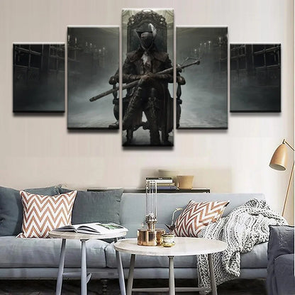 No Framed 5 pieces Game Bloodborne Modern Home Decor Modular Pictures Canvas Paintings Printed Posters Wall Art For Living Room.
