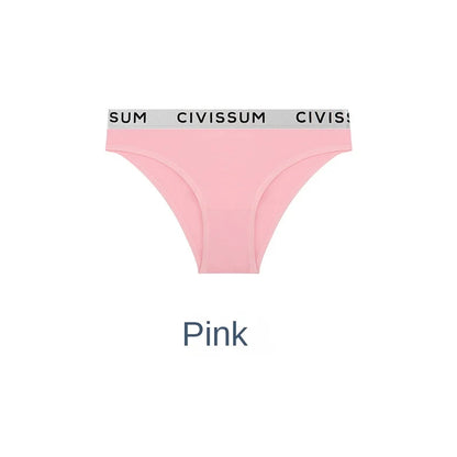 Jacquard Women's Panties Cotton Women'S Low Rise Underwear Students Solid Color Half Hip Classic Basic Female Briefs.