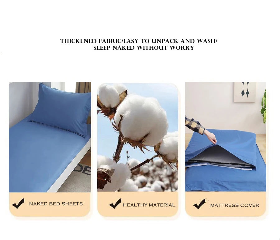WOSTAR 360° fully enclosed with zipper mattress protector cover couple/child 150x190cm single double bed sheet protection pad.