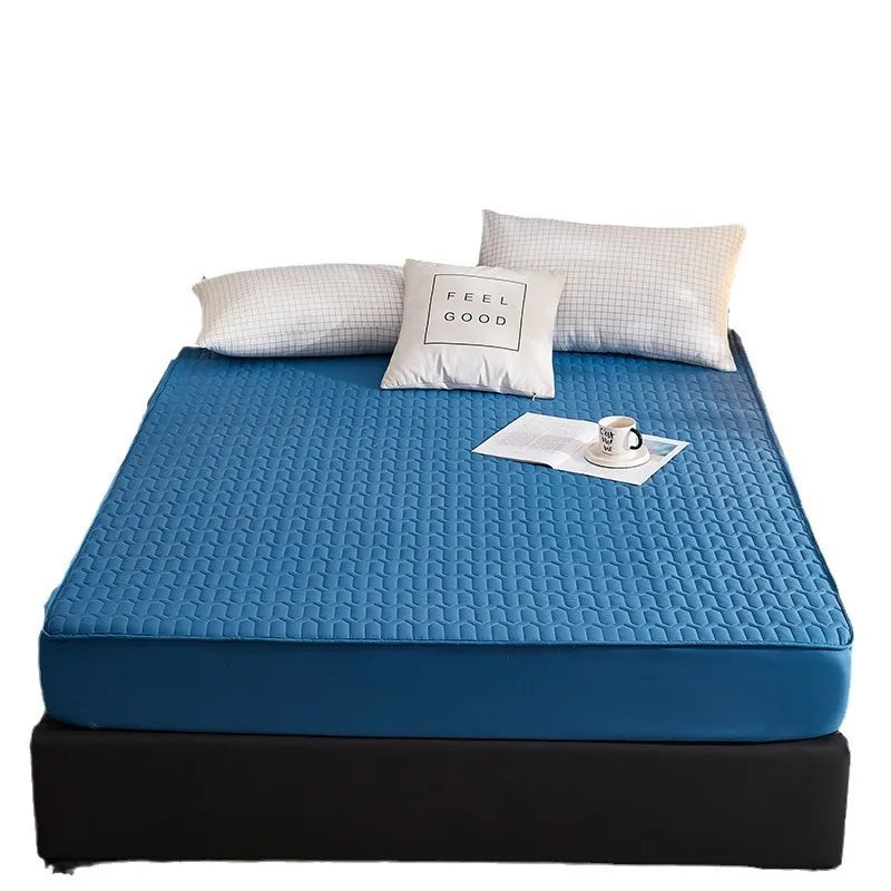 Waterproof Thicken Mattress Cover Quilted Latex Mat Bed Covers Pad Skin-Friendly Fitted Sheet Protector Bedspread150/160/180x200.