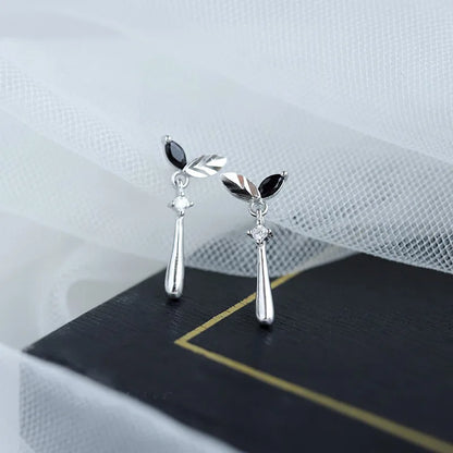 Korean Cute Ear Piercing Water Drop Earrings for Women Crystal Short Tassel Hypoallergenic Female Earrings Party Jewelry Brincos