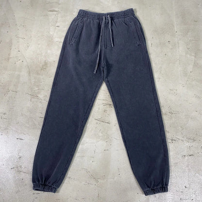 Vier Jahreszeiten Neue Mode Für Männer Casual Trendy Amerikanischen Gewaschen Gewachst Lose Einfarbig Hosen Gerade Jogger Hosen Männliche Hosen