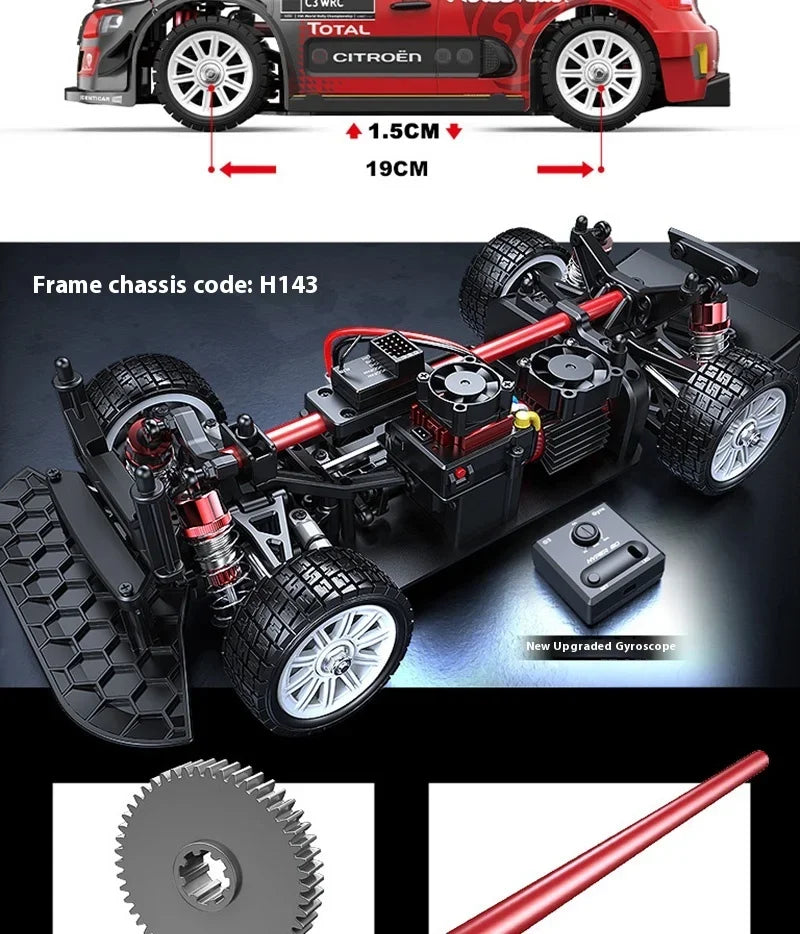 1/14 MJX 14303 Rc Drift Car 2.4G High Speed Drift Rally Truck Hyper Go Brushless 4WD Off-Road RC Cars for Adults for Kids Toys.