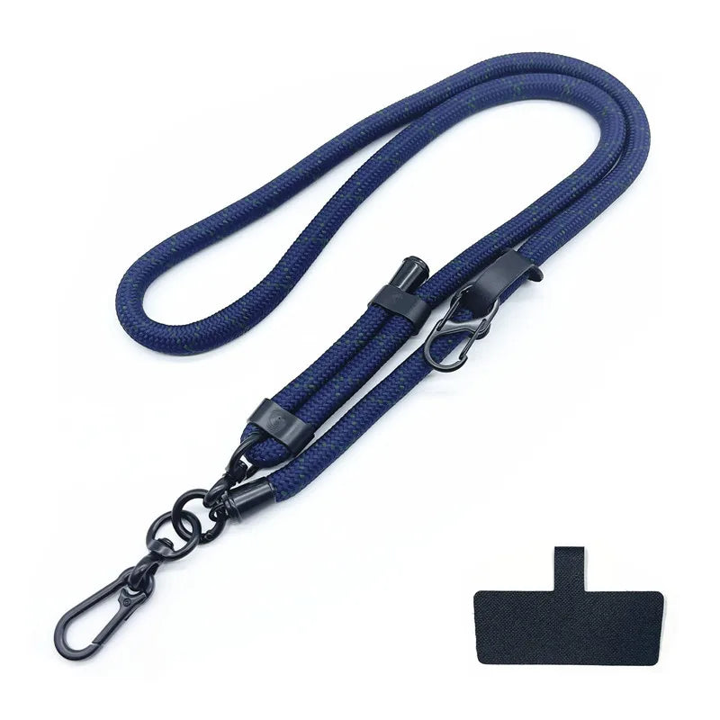 Phone Lanyard Adjustable 1 Cm Diameter Outdoor Universal Case Crossbody Shoulder Card Neck Cord Clip Hang Anti-lost Wrist Strap