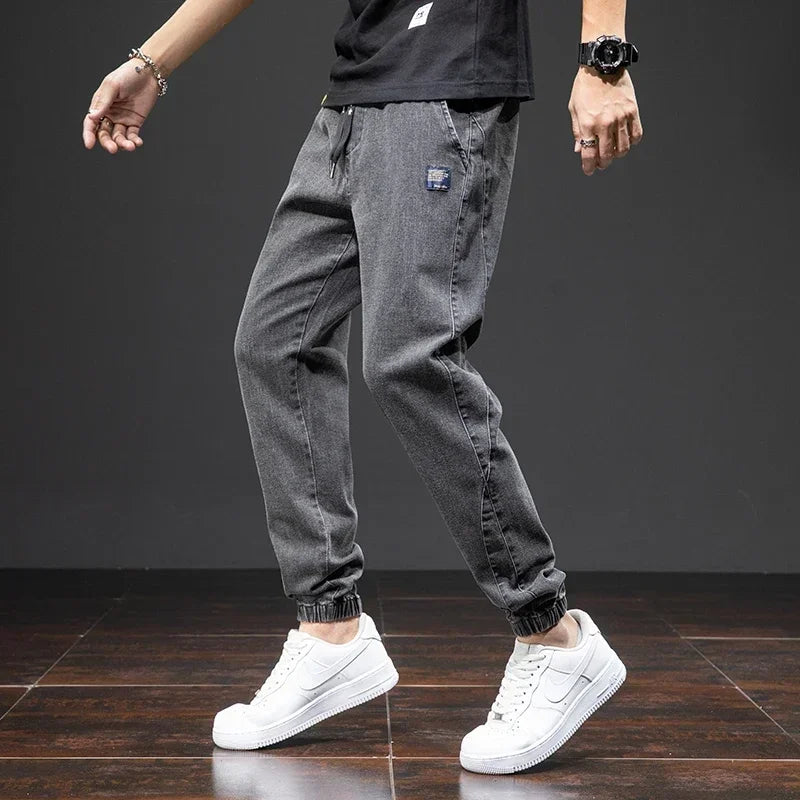 Spring Summer Jeans Men Fashion Tapered Harem Denim Pants Casual Jogger Baggy Jean Trousers Male Plus Size 5XL Streetwear