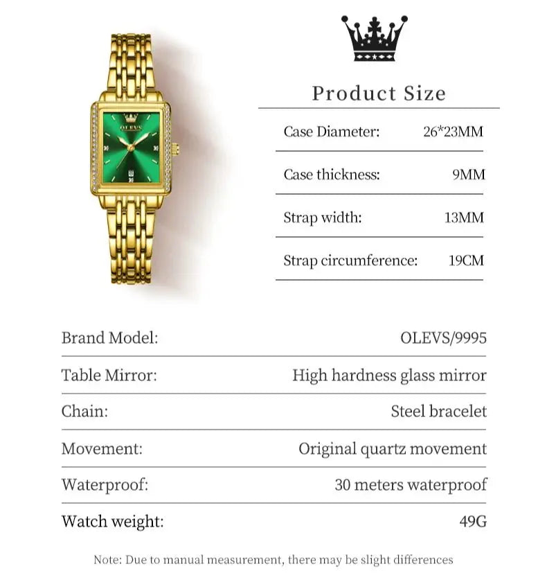 OLEVS 9995 Women's Watch Luxury Elegant Quartz Ladies Wristwatch Top Brand Waterproof Luminous Date Original Watch For Women.
