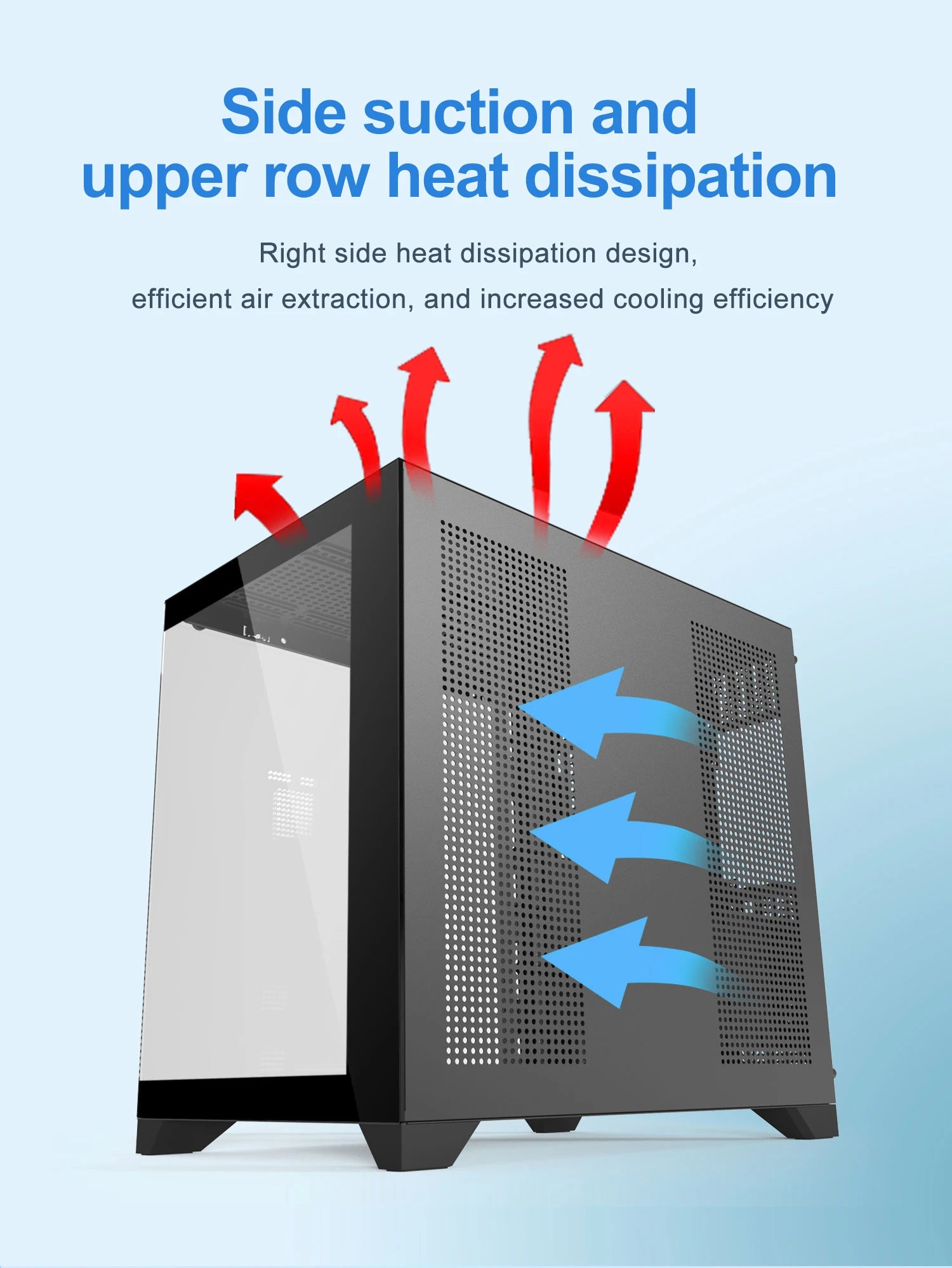Power Train Dream PRO Seaview Room Chassis ATX Desktop MATX Glass Side Transparent 360 Water Cooled Game Console Computer Case.