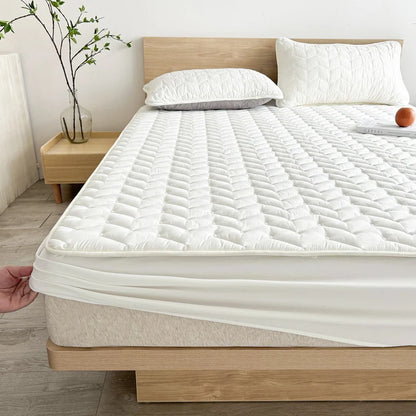 3pcs Waterproof Bedding Set 1pc Mattress Cover 2pcs Pillowcase Soft Comfortable Fitted Sheet Washable Durable Mattress Protector