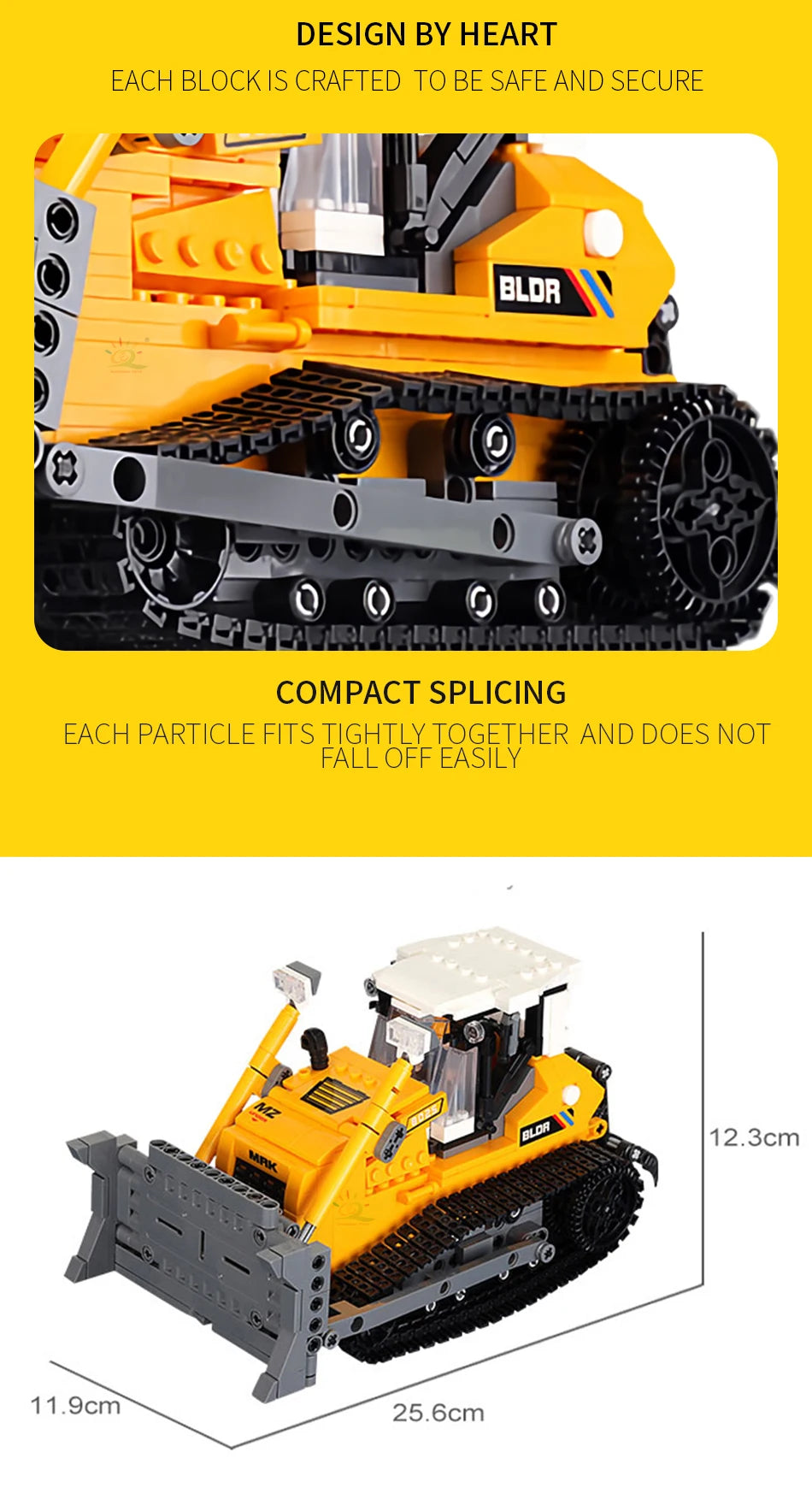 HUIQIBAO Engineering Truck Building Blocks Vehicle Excavator Bulldozer Crane Car Bricks City Construction Toys For Children Boys.