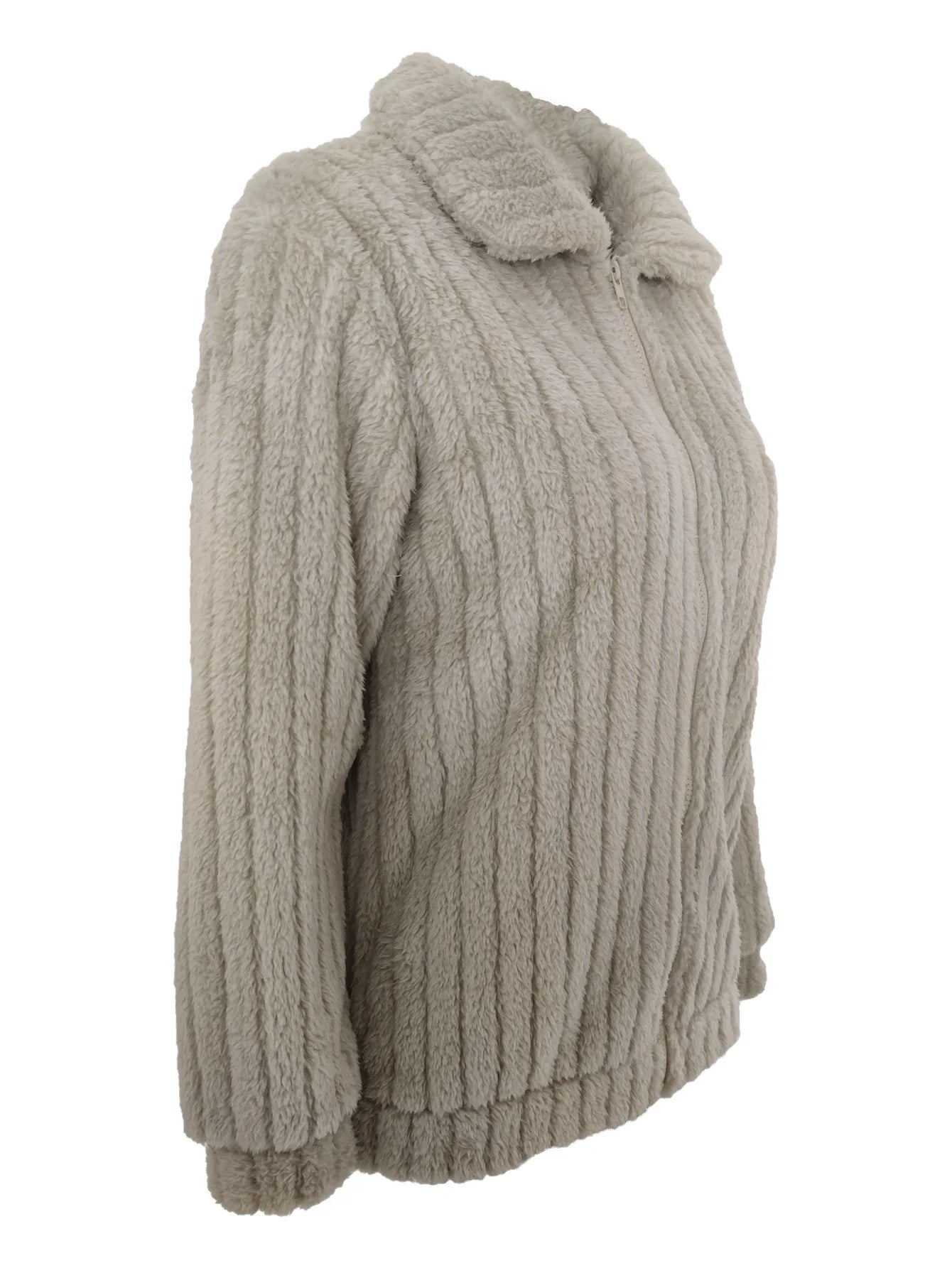 2025, Herbst und Winter, neue Mode, Damenpullover, Mäntel, Übergröße, Fleece-Strickjacke, kurzer Kragen, Tops, Damenbekleidung