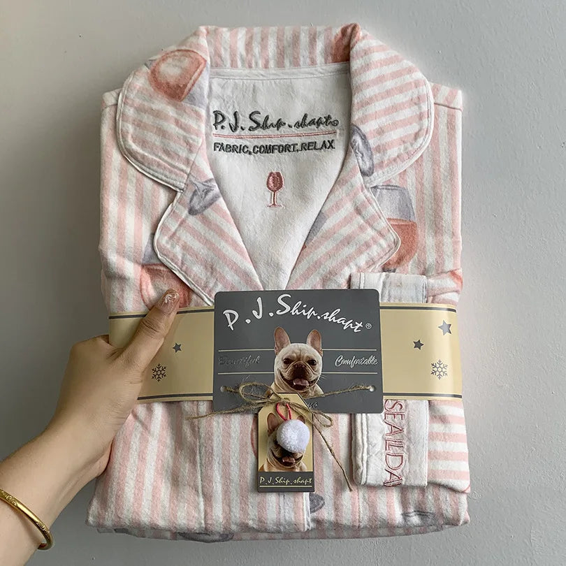 Matching Pajamas 2 Piece Set Women Pj Sets Women 2 Piece Set Outfit 100% Cotton Pajamas for Women Loungwear Set Loose Sleepwear.