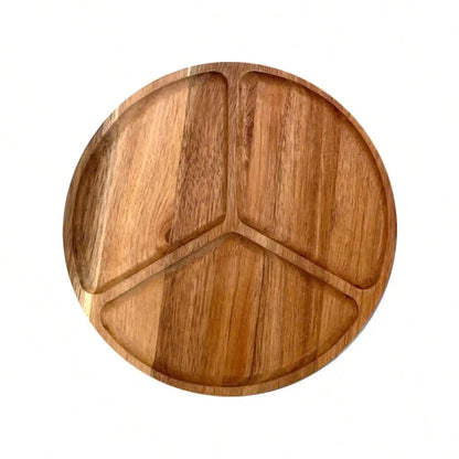 Leeseph Acacia Wood Serving Plate, Food Tray Nut Candy Bowl Fruit Storage Bread Plate Snack Tray or Home Office Decor Tray.
