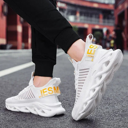 YRZL Men Shoes Sport Comfortable Sneakers Breathable Couple Running Shoes Women Tenis Sports Shoe White Walking Man Sneakers