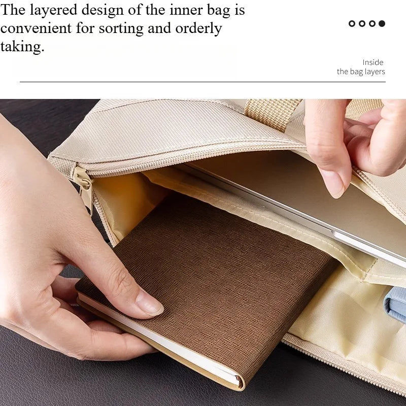 Portable document bag Oxford cloth business and leisure briefcase men and women portable document bag.