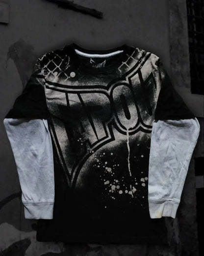 Y2K Oversized Long Sleeve Tapout T-Shirt Hip Hop Gothic Streetwear Unisex Couple Tee Summer Casual Fashion Round Neck Loose Fit