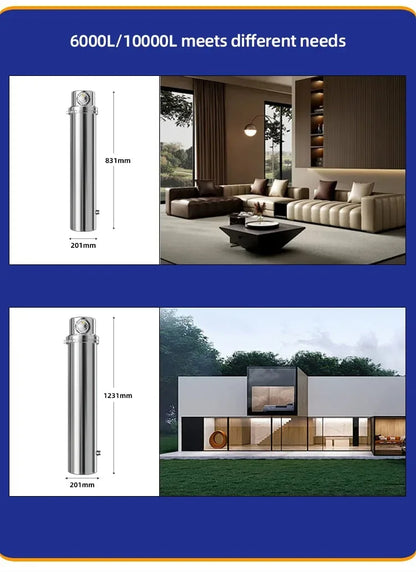 DIVEDEER 6000L Ultrafiltration Water Purifier External Pressure Backwash, 0.01 Micron High-Precision Filtration for Pure Water.